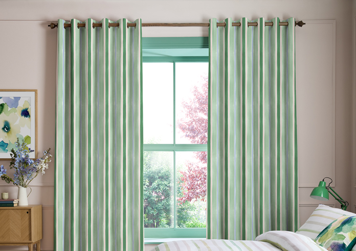 Bluebellgray Seaside Stripe, Seaglass - Made to Measure Curtains - Image 3